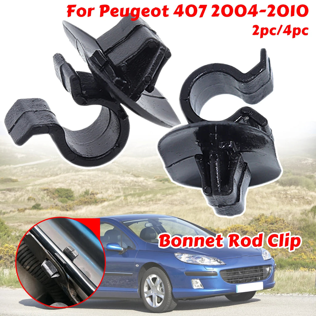 Peugeot 407 Bonnet Rod Clip, view 2