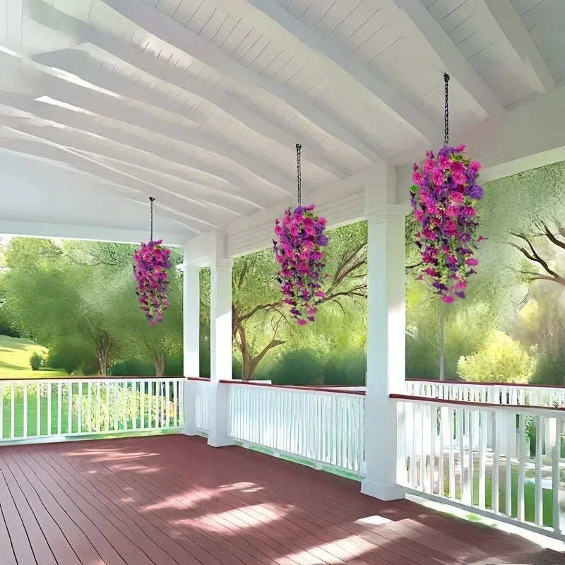 Artificial Morning Glory Garland, view 6