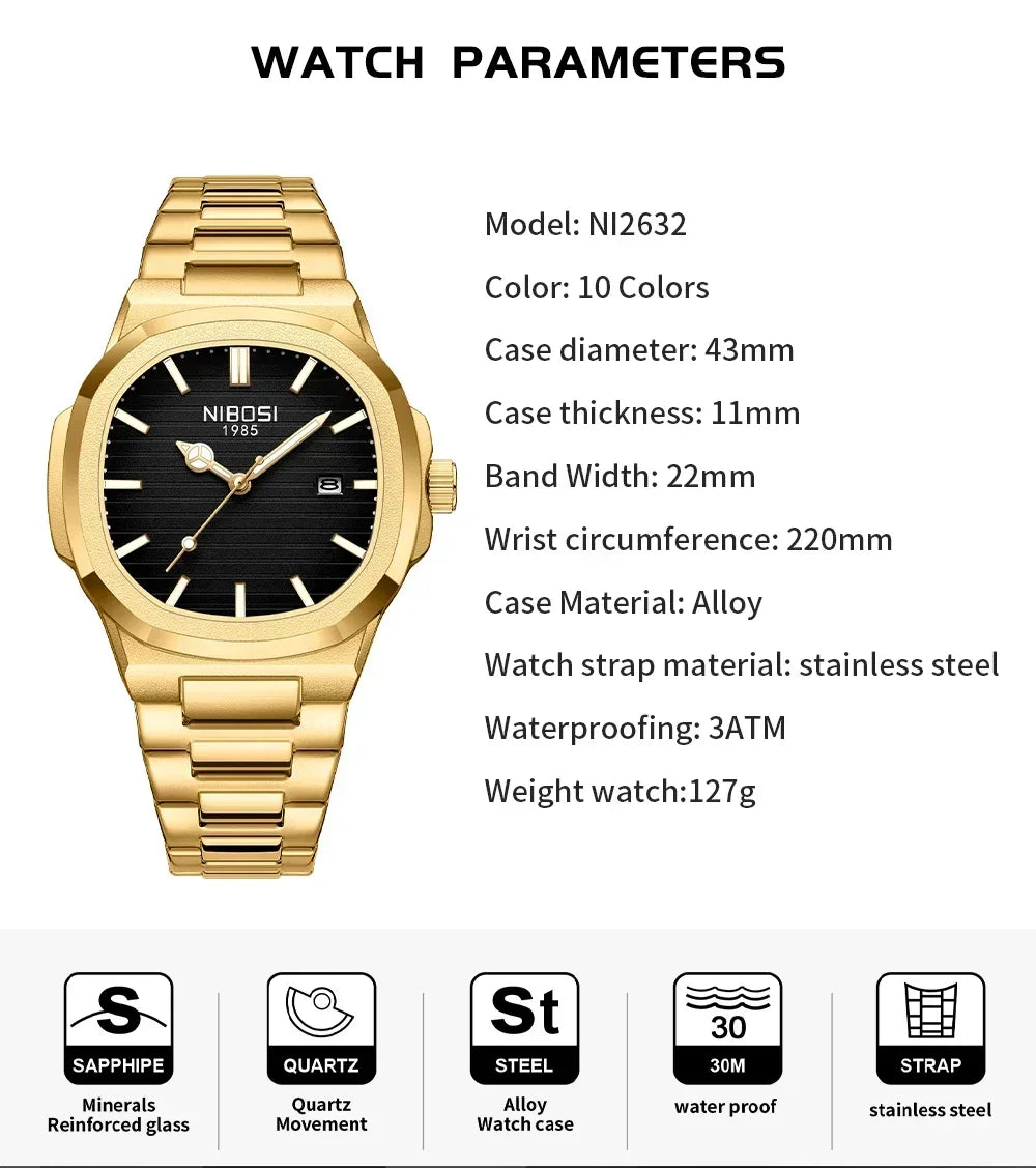 Men's Stainless Steel Calendar Watch, view 4
