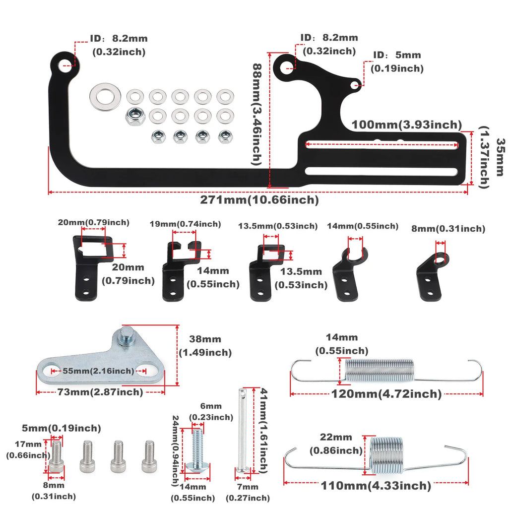 Throttle Cable Bracket Kit for GM 700R4, view 3