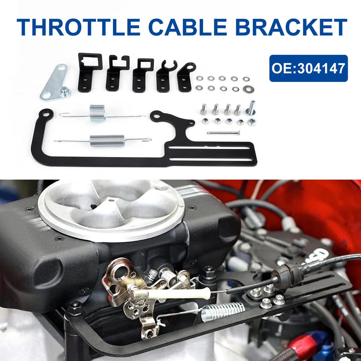 Throttle Cable Bracket Kit for GM 700R4, view 6