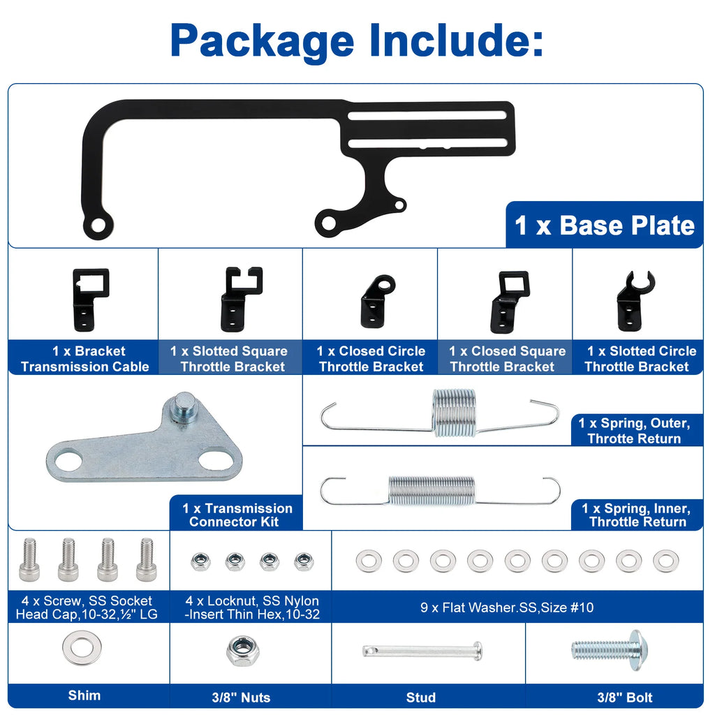 Throttle Cable Bracket Kit for GM 700R4, view 4